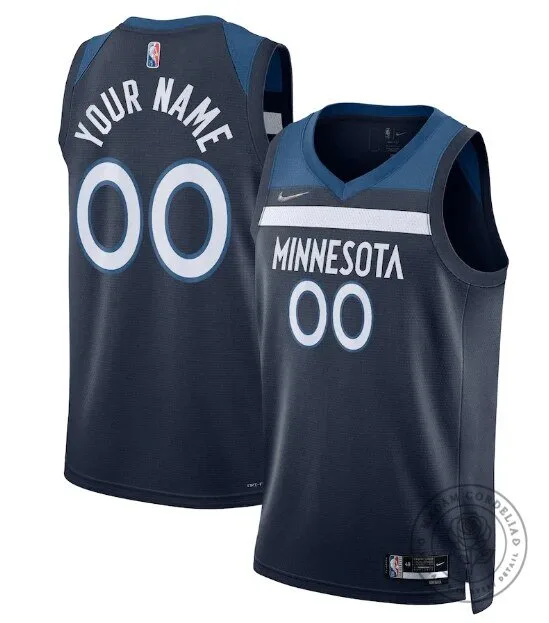 Minnesota Timberwolves Icon Edition Custom Name and Number Basketball Jersey