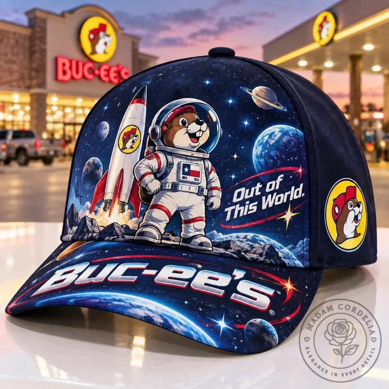 Buc-ee's Astronaut Beaver Rocket Space Adventure Baseball Cap Hat 6 Buc-ee