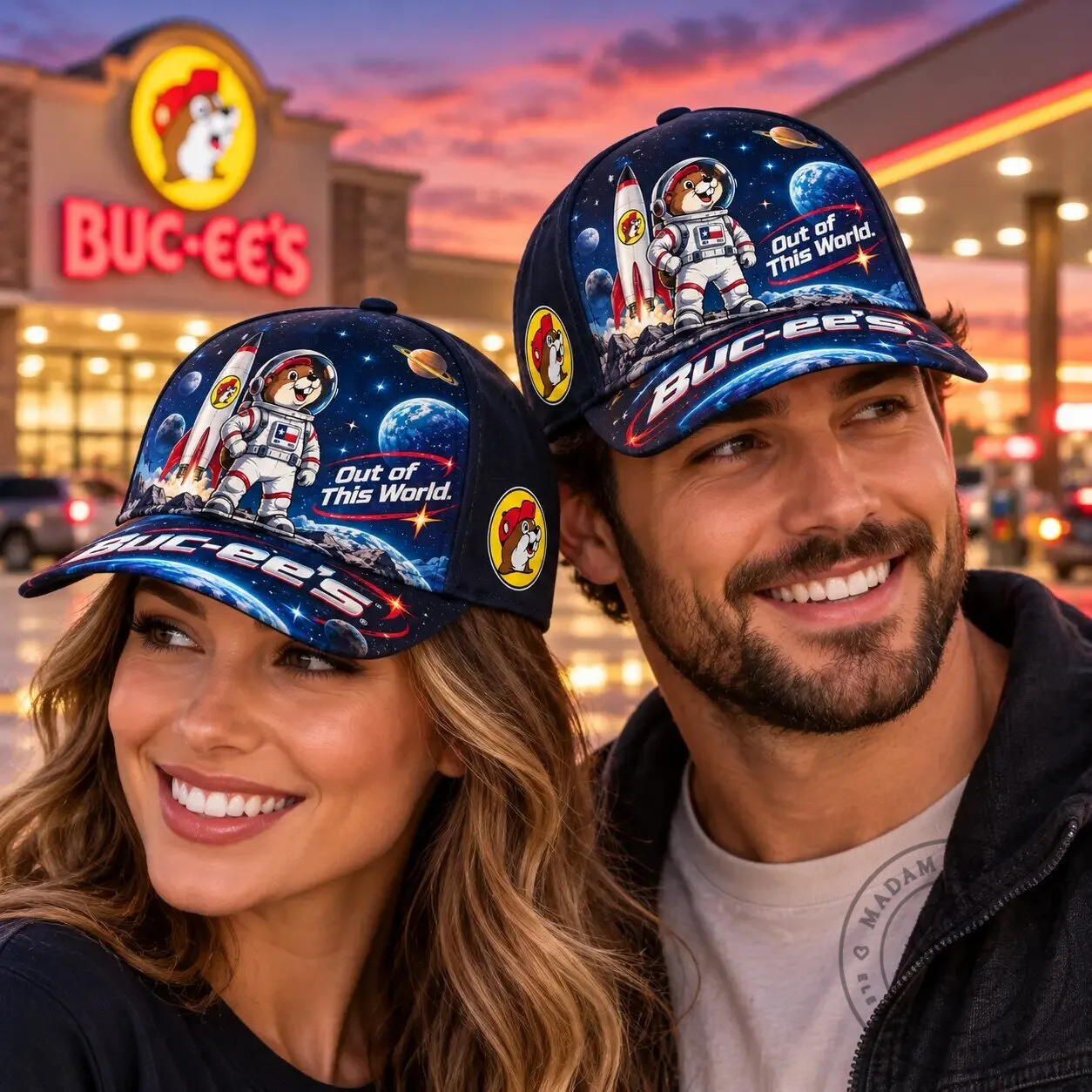 Buc-ee's Astronaut Beaver Rocket Space Adventure Baseball Cap Hat 7 Buc-ee