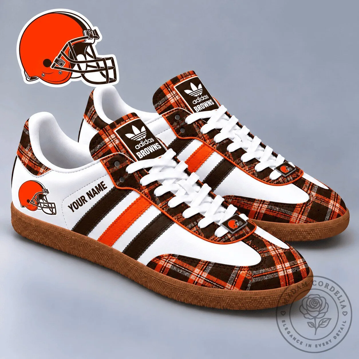 Cleveland Browns Vintage Plaid Personalized Football Team Sneakers Shoes