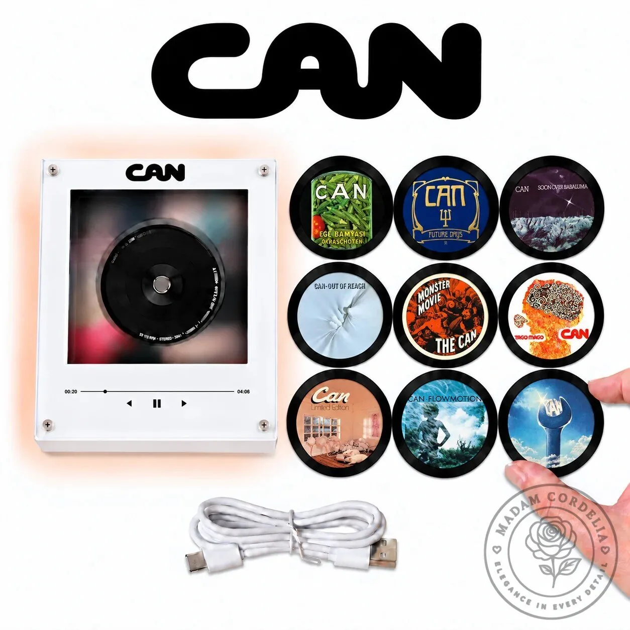 CAN Ege Bamyasi Album Art LED Night Light Tabletop Decor Fan Gift 11 CAN Ege Bamyasi Album Art LED Night Light Tabletop Decor Fan Gift
