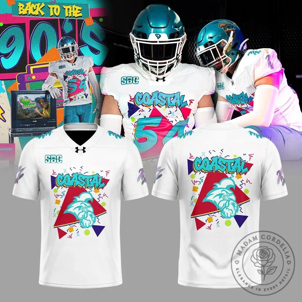 Coastal Carolina Chanticleers Back to the 90s Edition Football Jersey 5 Coastal Carolina Chanticleers Back to the 90s Edition Football Jersey
