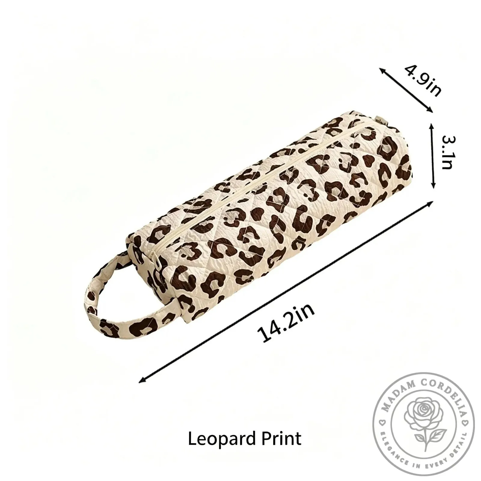 Quilted Makeup Pouch with Zipper and Carry Handle for Travel Essentials 18 Quilted Makeup Pouch with Zipper and Carry Handle for Travel Essentials
