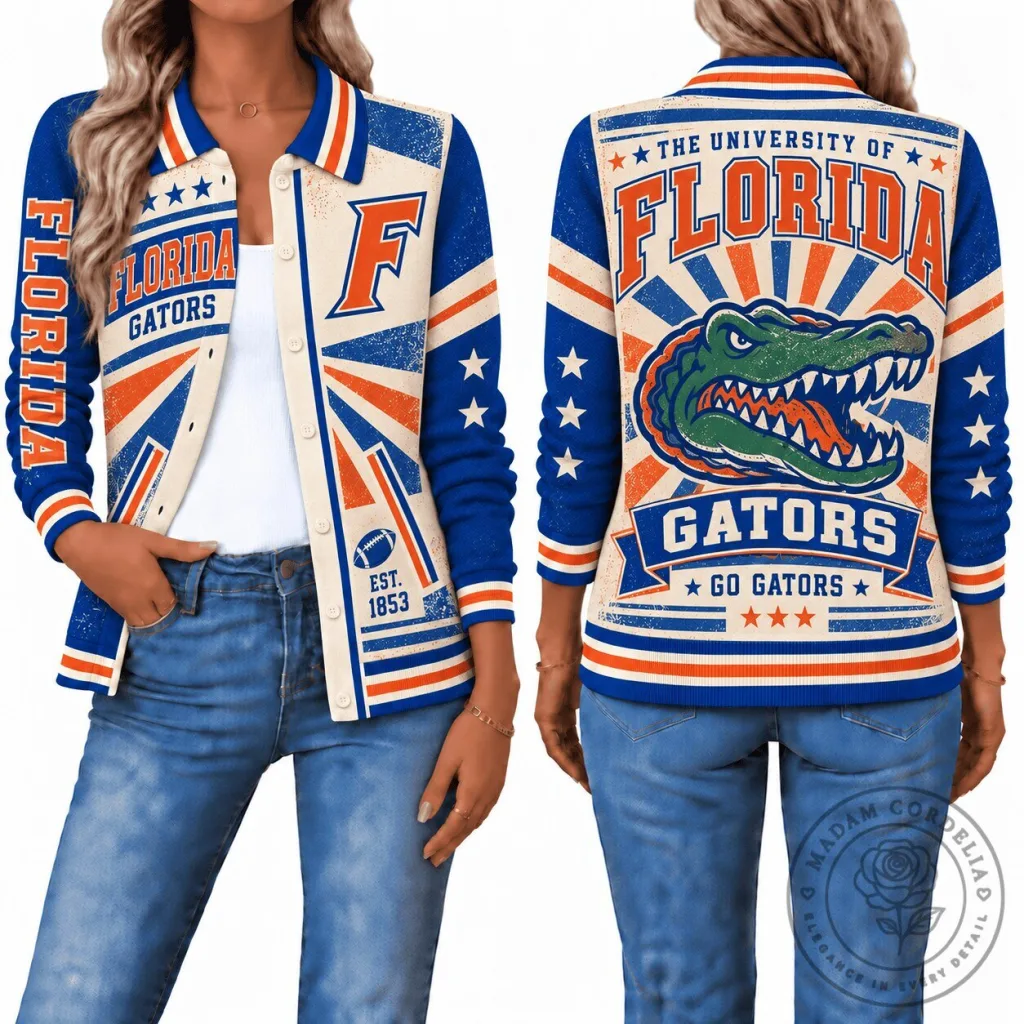 Florida Gators Vintage Style University of Florida Baseball Jacket Florida Gators Vintage Style University of Florida Baseball Jacket