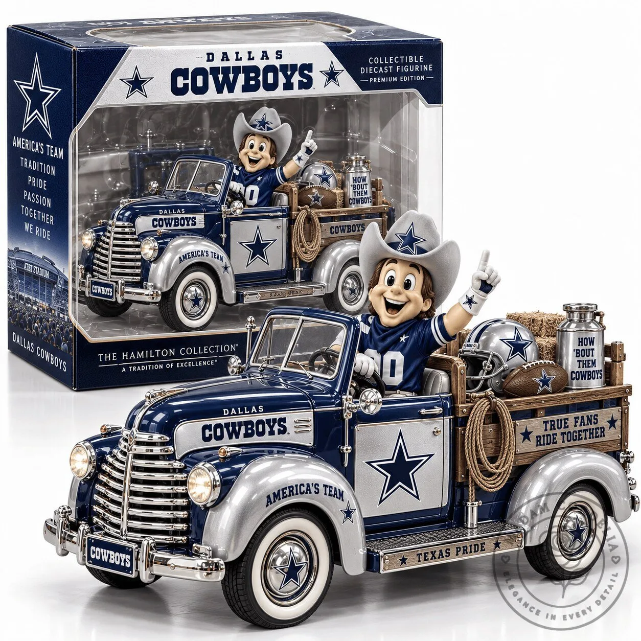 Dallas Cowboys America's Team Collectible Diecast Figurine Premium Edition