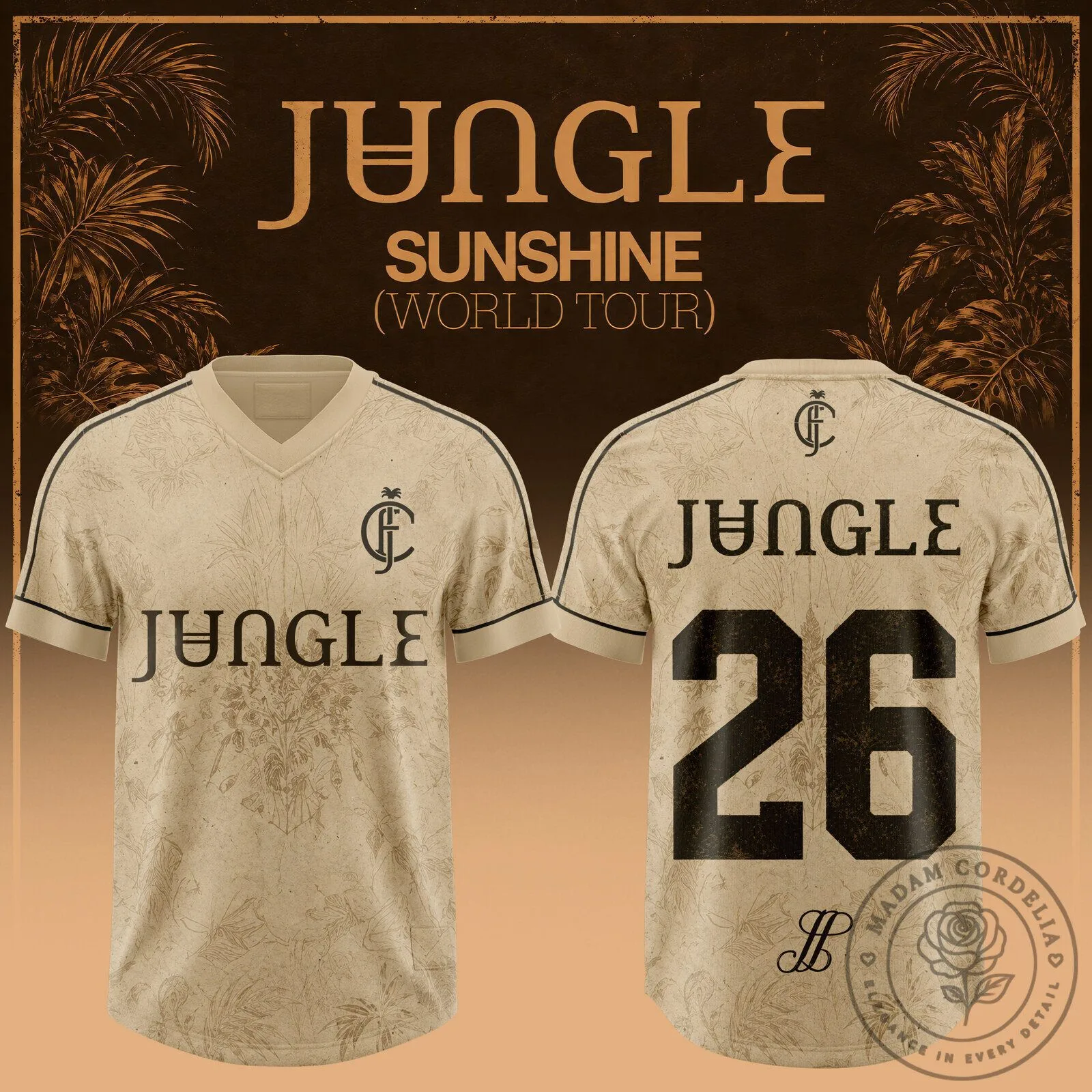 Jungle Sunshine World Tour 2026 Band Music Fan Football Soccer Jersey