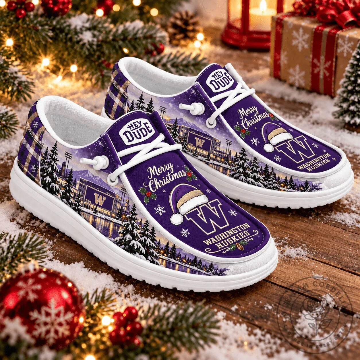 Washington Huskies Christmas Hey Dude Shoes 1 Washington Huskies Christmas Hey Dude Shoes
