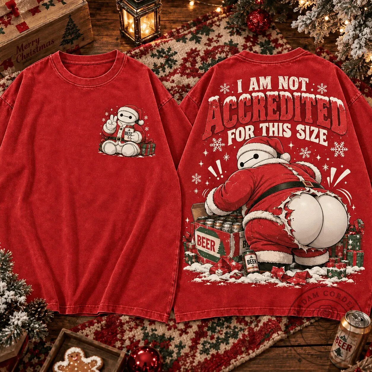 Funny Baymax Santa Suit Christmas Humor Red Sweatshirt for Holiday Parties 5 Funny Baymax Santa Suit Christmas Humor Red Sweatshirt for Holiday Parties