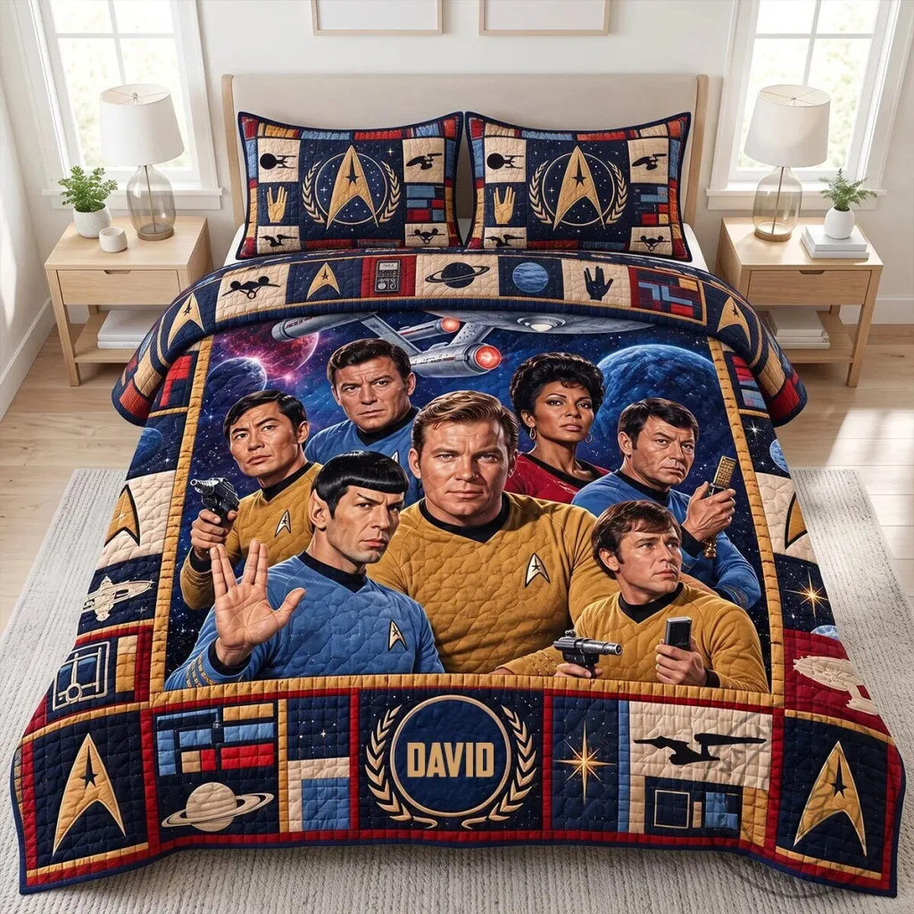 Star Trek Original Series Characters Personalized Quilt Bedding Set Star Trek Original Series Characters Personalized Quilt Bedding Set