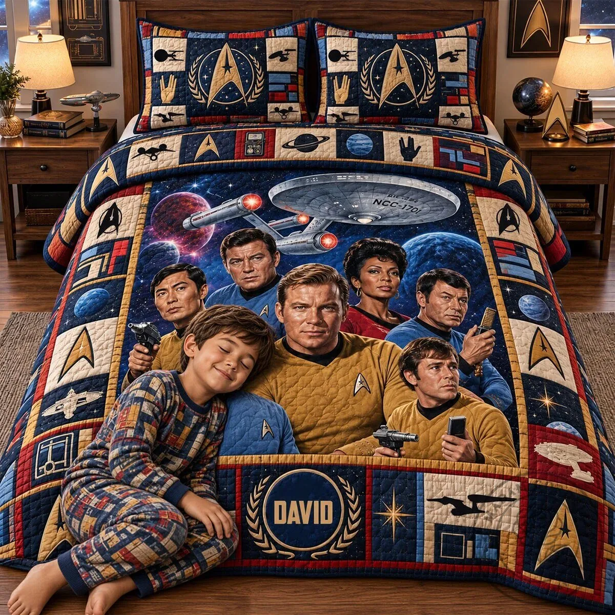 Star Trek Original Series Characters Personalized Quilt Bedding Set 8 Star Trek Original Series Characters Personalized Quilt Bedding Set
