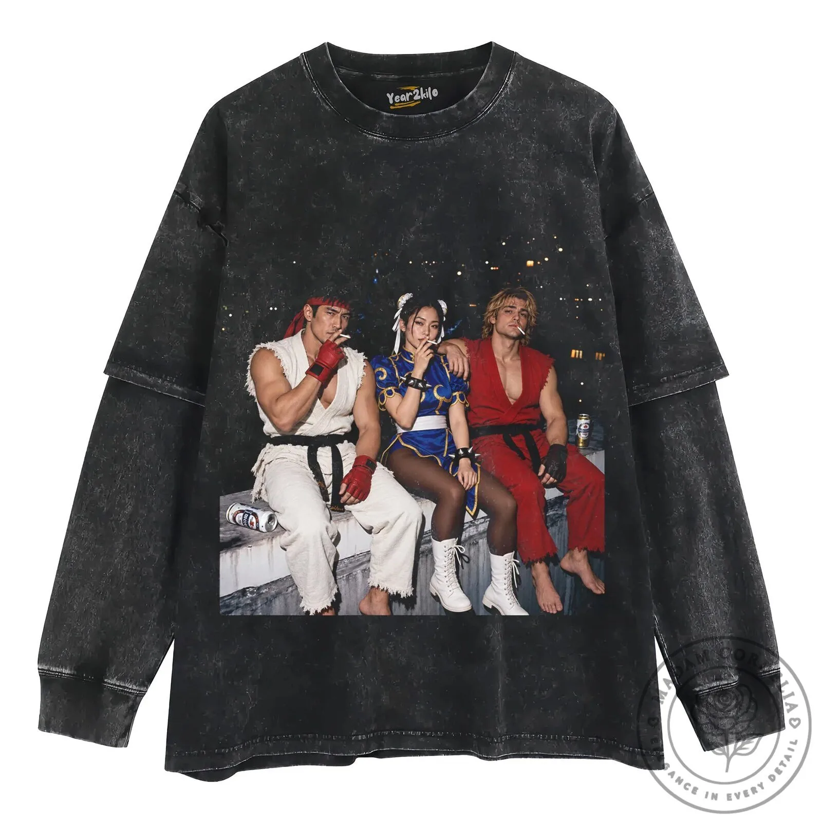 Street Fighter Ryu Ken Chun-Li Video Game Character Graphic T-Shirt 14 Street Fighter Ryu Ken Chun-Li Video Game Character Graphic T-Shirt