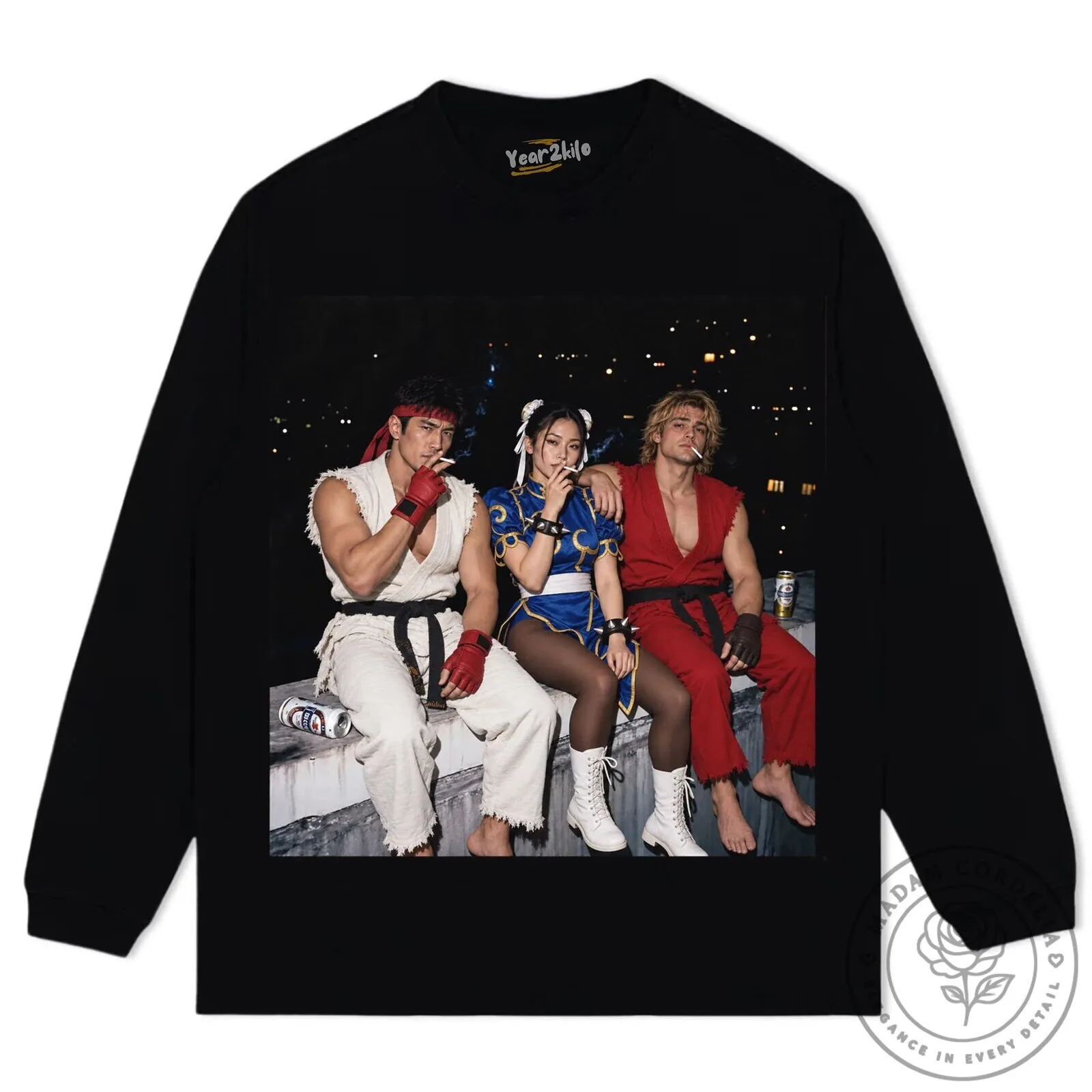 Street Fighter Ryu Ken Chun-Li Video Game Character Graphic T-Shirt 15 Street Fighter Ryu Ken Chun-Li Video Game Character Graphic T-Shirt