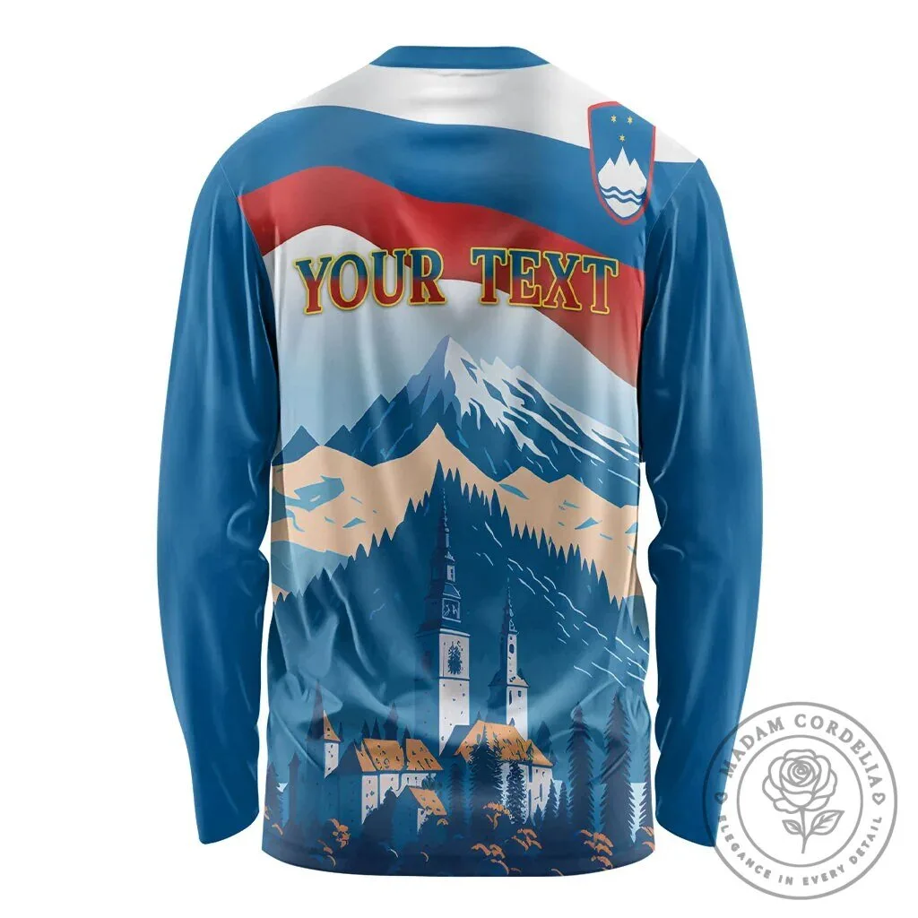 Slovenia Independence Day Lake Bled Julian Alps Landscape Long Sleeve Shirt 5 Slovenia Independence Day Lake Bled Julian Alps Landscape Long Sleeve Shirt
