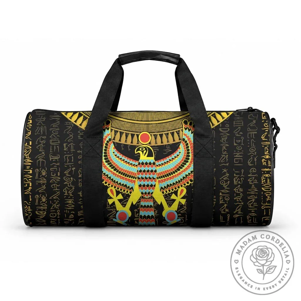 Ancient Egyptian Horus Falcon God Hieroglyphics Duffle Bag