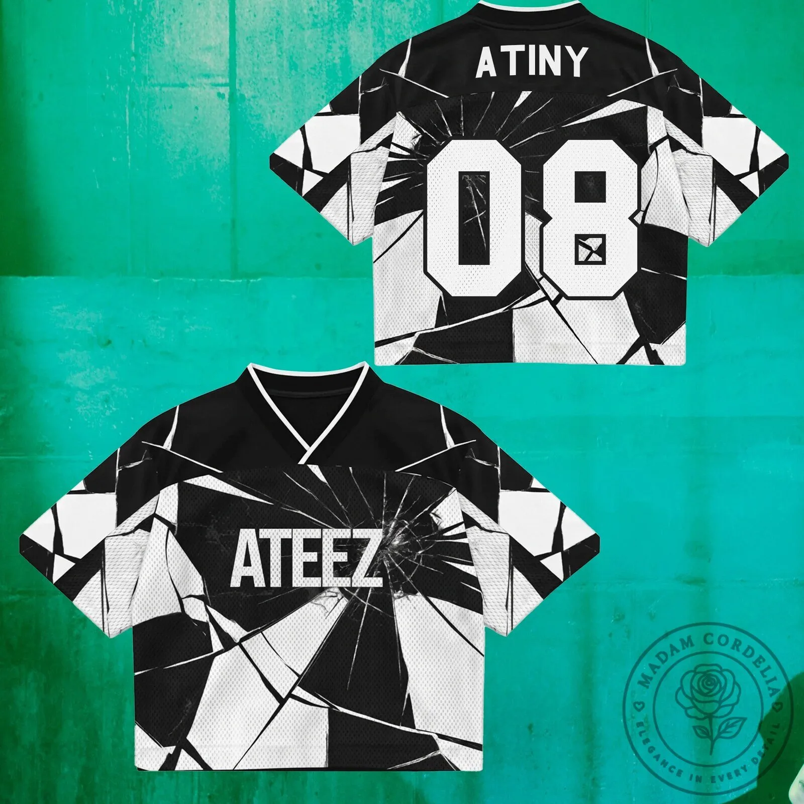 ATEEZ Atiny Golden Hour Part 6 Mirror Style Mesh Jersey