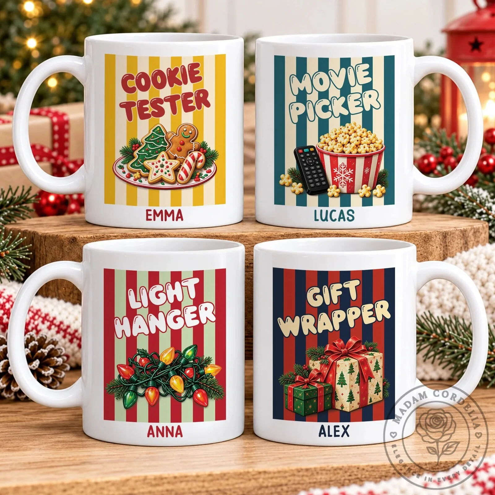 Personalized Christmas Family Role Coffee Mug - Funny Holiday Gift