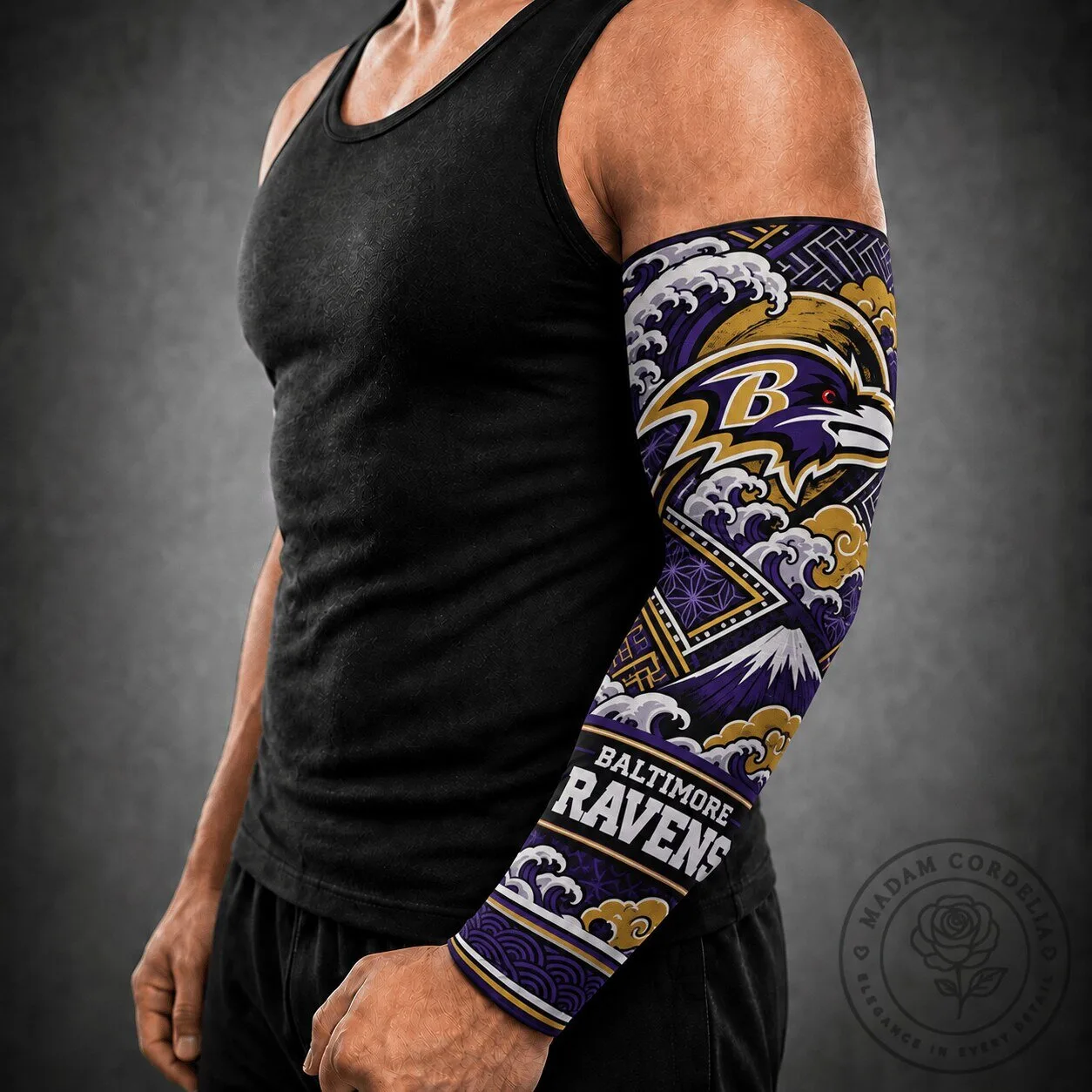 Baltimore Ravens Japanese Art Style Arm Sleeve for Football Fans