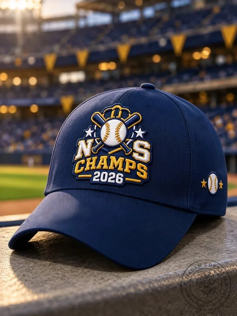 National Series Champs 2026 Baseball Crown Logo Embroidered Cap Hat