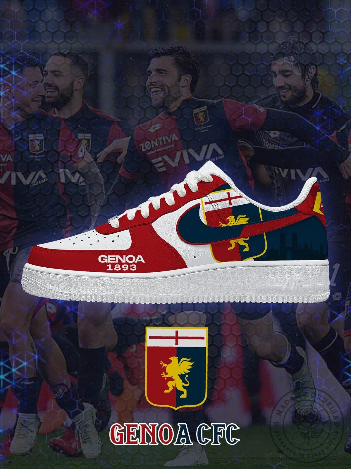 Genoa CFC Football Club Team Logo Custom Sneakers