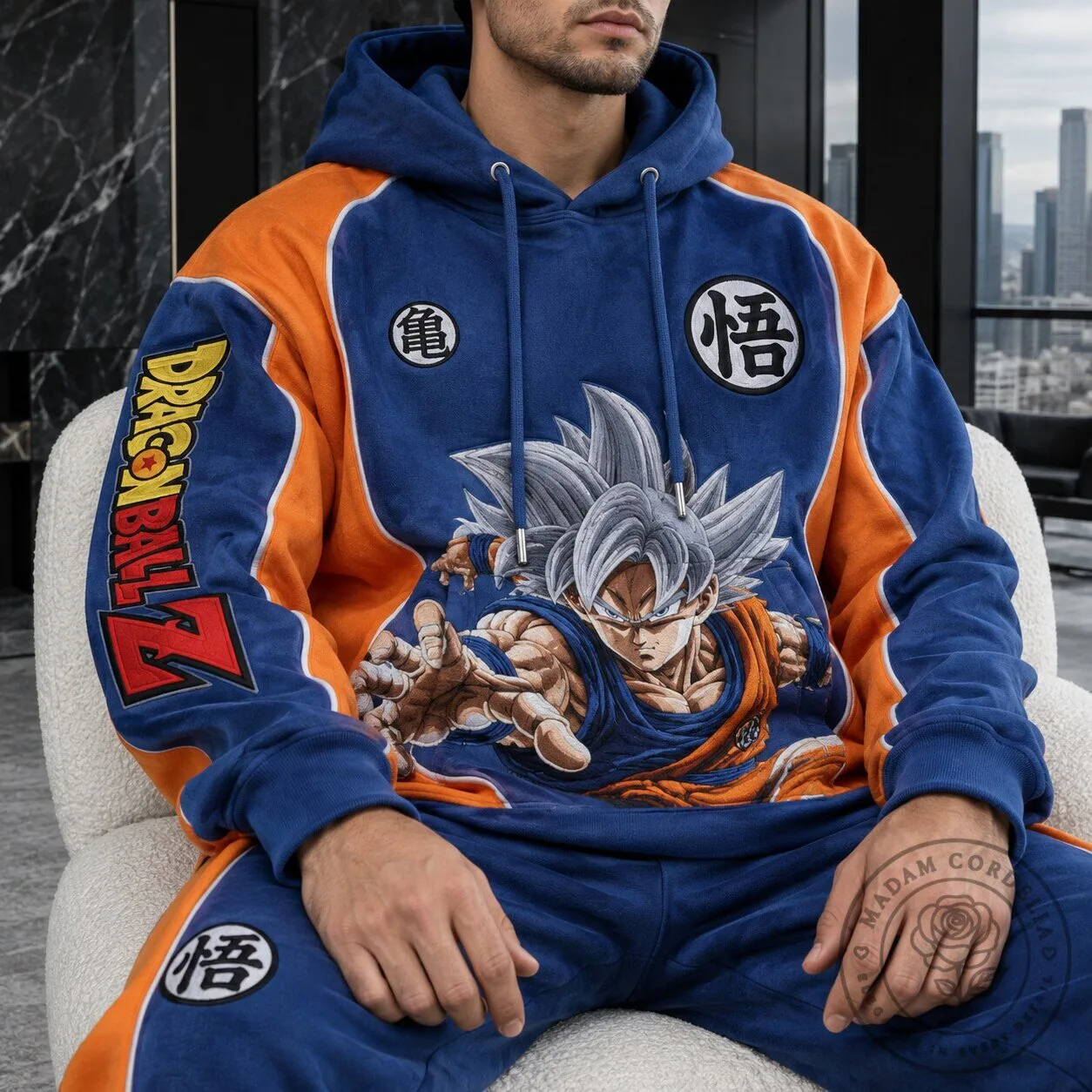 Dragon Ball Z Goku Ultra Instinct Super Saiyan Blue and Orange Hoodie