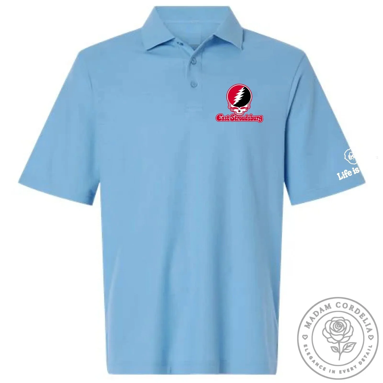 East Stroudsburg Grateful Dead Steal Your Face Skull Polo Shirt