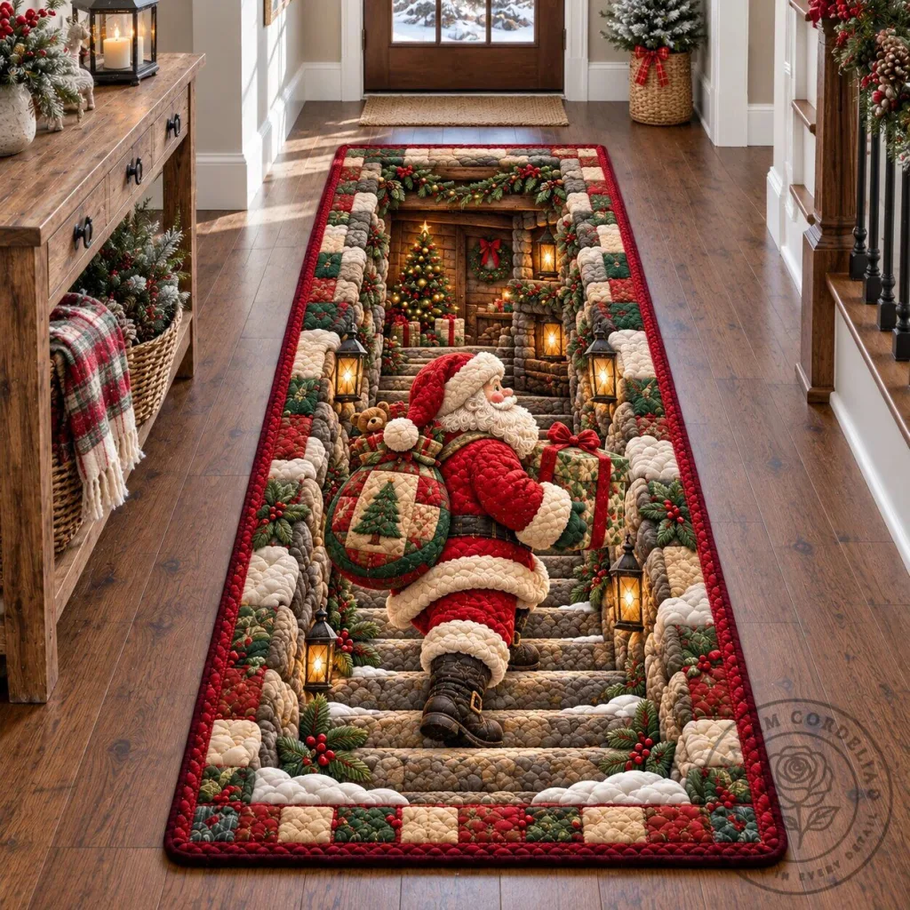 Christmas Santa Claus Delivery Runner Rug Holiday Home Decor Christmas Santa Claus Delivery Runner Rug Holiday Home Decor