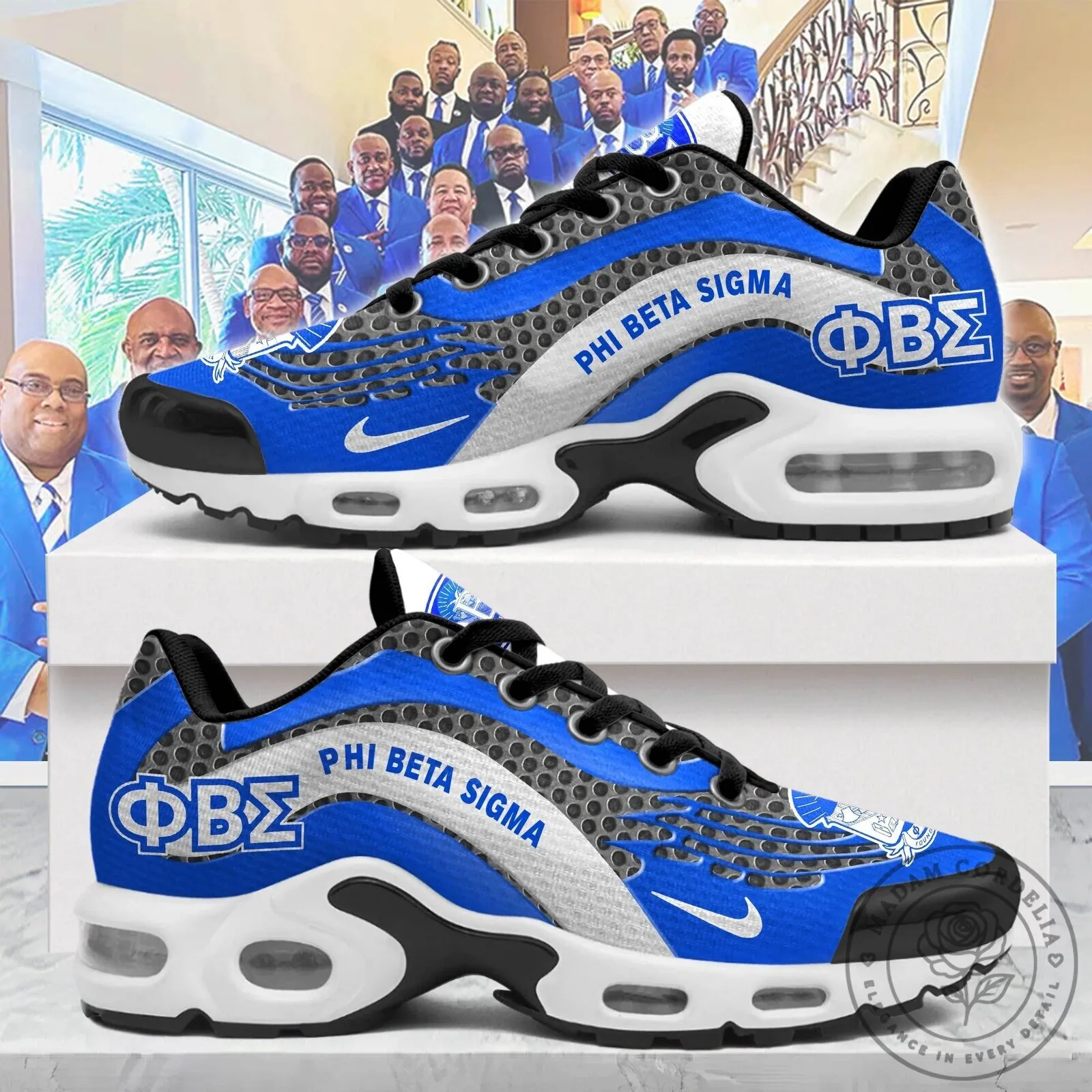 Phi Beta Sigma Fraternity Royal Blue Athletic Sneakers Shoes