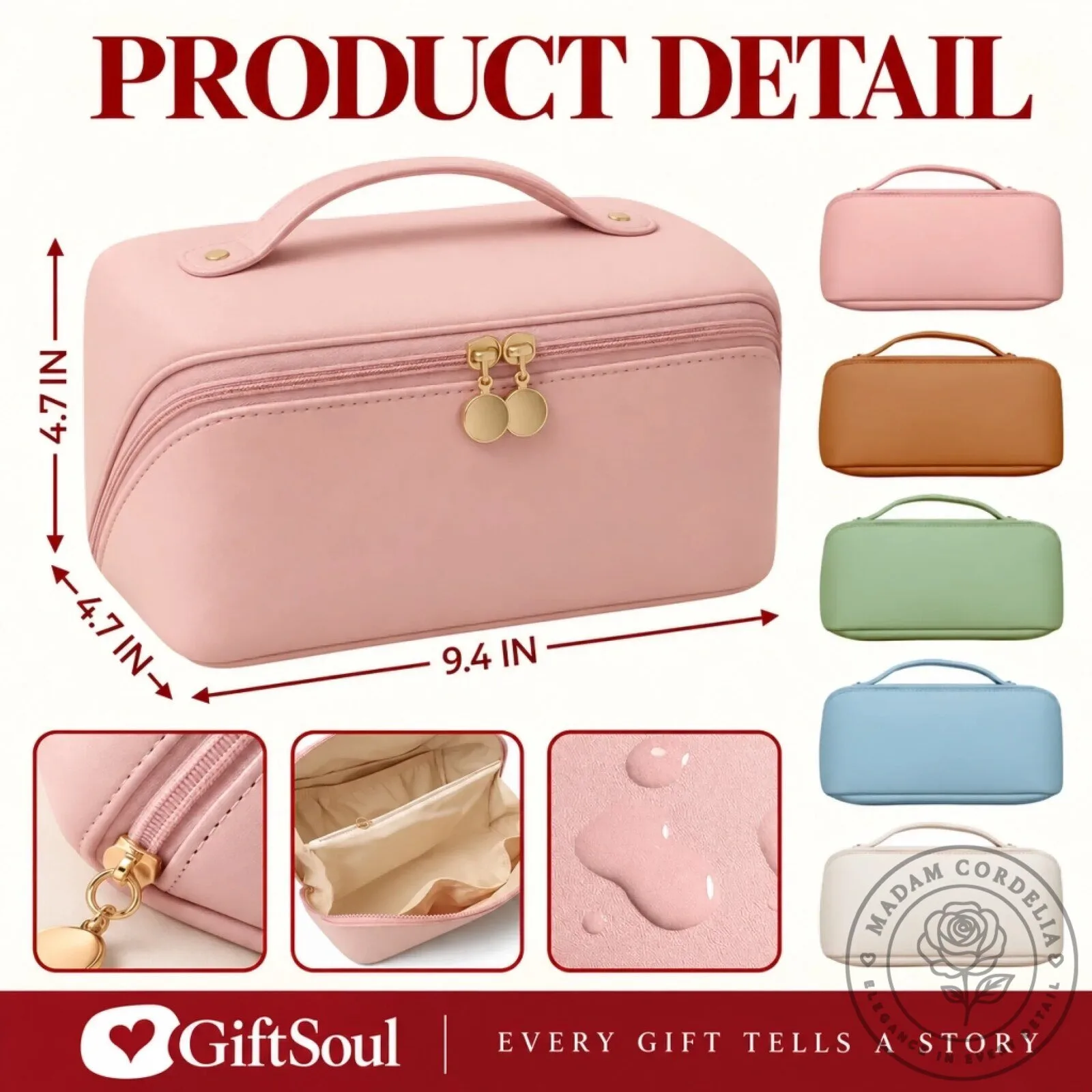 Personalized Virgo Zodiac Sign Floral Daisy Makeup Bag for Women 9 Personalized Virgo Zodiac Sign Floral Daisy Makeup Bag for Women