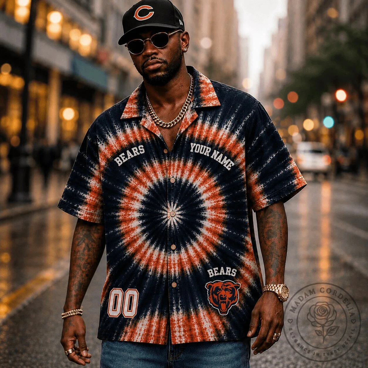 Chicago Bears Personalized Tie-Dye Hawaiian Shirt 4 Chicago Bears Personalized Tie-Dye Hawaiian Shirt