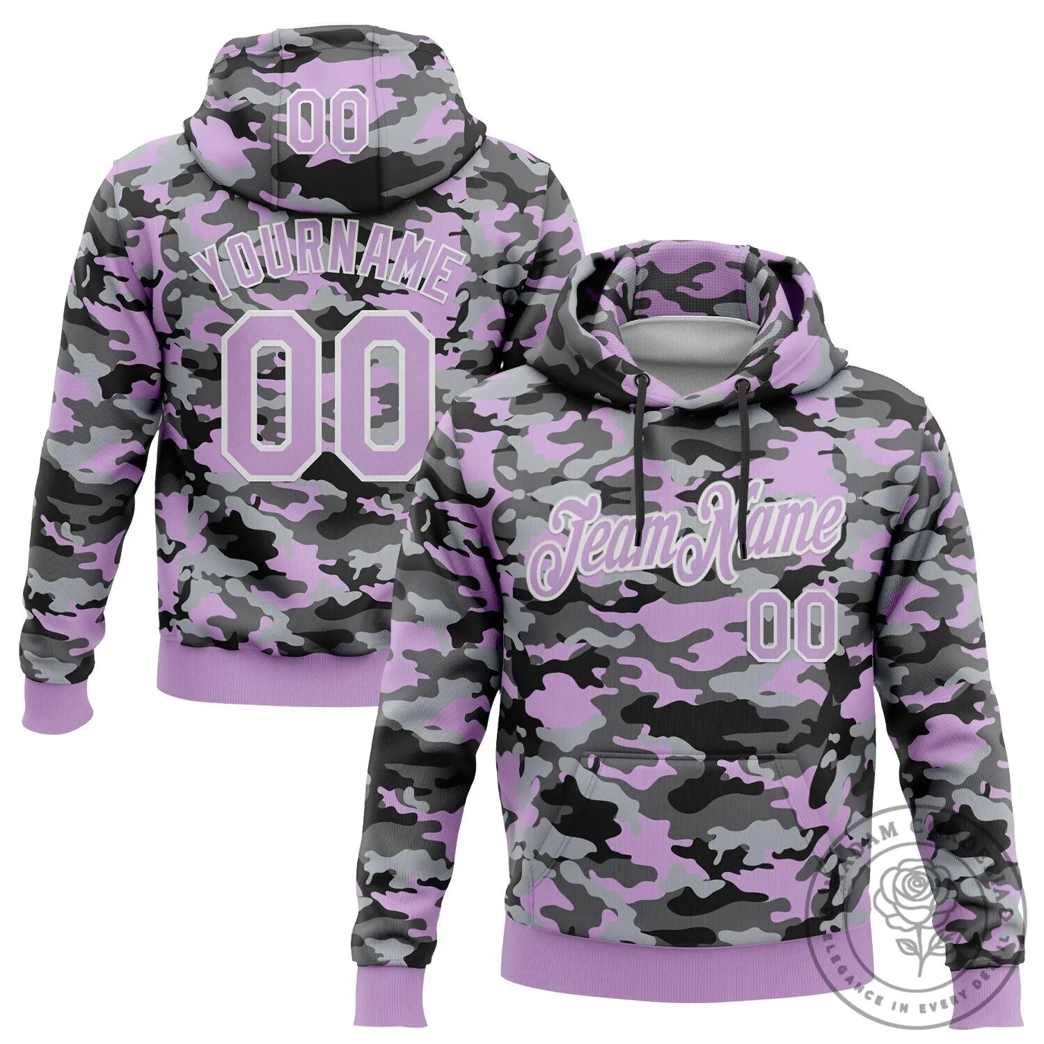 Custom Camouflage Light Purple and White Salute To Service Pullover Hoodie 8 Custom Camouflage Light Purple and White Salute To Service Pullover Hoodie