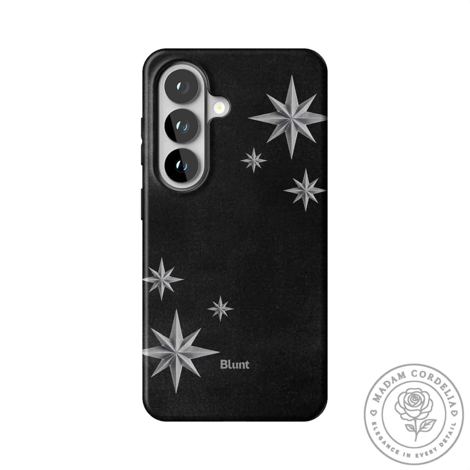 Blunt Silver Star Compass Rose Pattern Samsung Galaxy Phone Case